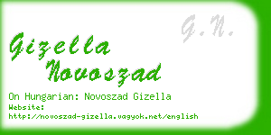 gizella novoszad business card